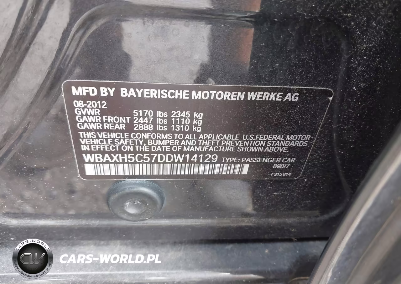 2013 BMW 528I xDrive VIN:WBAXH5C57DDW14129 - 9