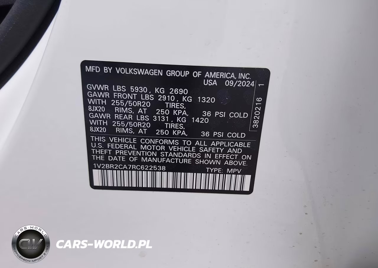 2024 Volkswagen Atlas 2.0T Sel VIN:1V2BR2CA7RC622538 - 9