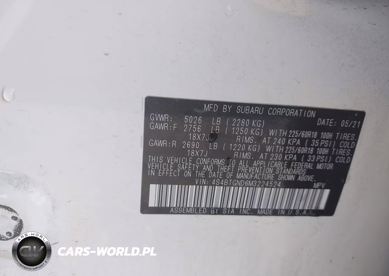 2021 Subaru Outback Limited Xt VIN:4S4BTGND6M3224524 - 9