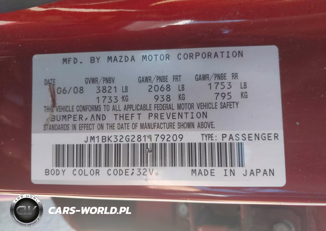 2008 Mazda Mazda3 I Touring Value VIN:JM1BK32G281179209 - 9