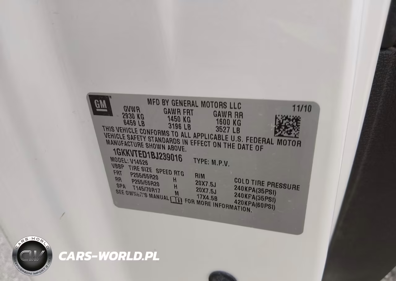 2011 GMC Acadia Denali VIN:1GKKVTED1BJ239016 - 9