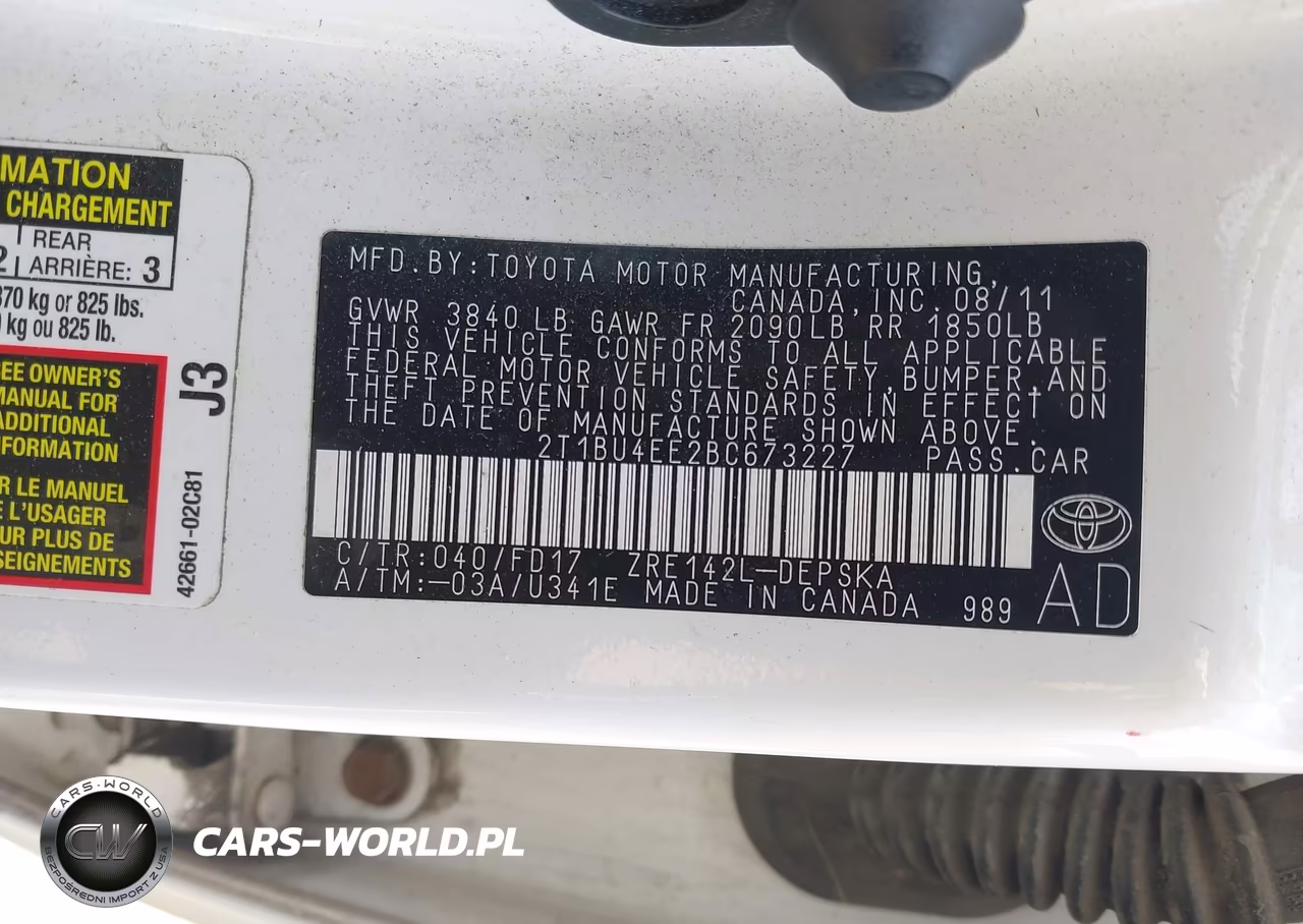 2011 Toyota Corolla S VIN:2T1BU4EE2BC673227 - 9