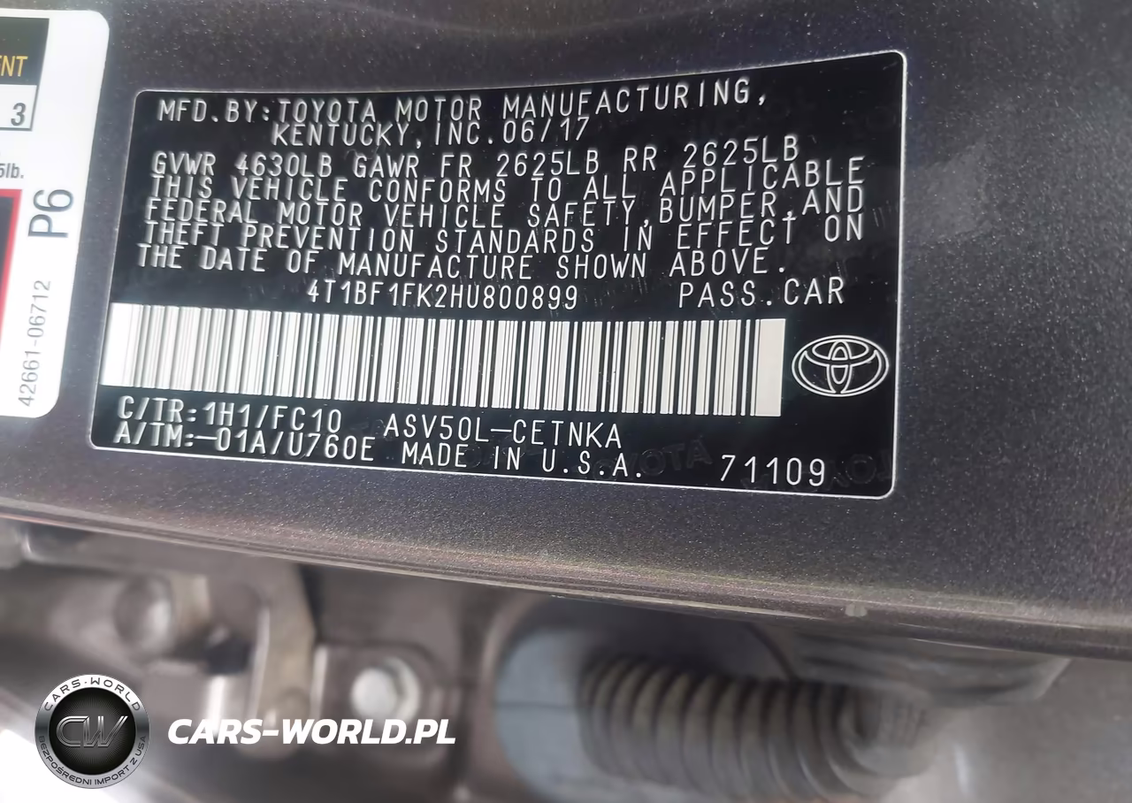 2017 Toyota Camry Le VIN:4T1BF1FK2HU800899 - 9