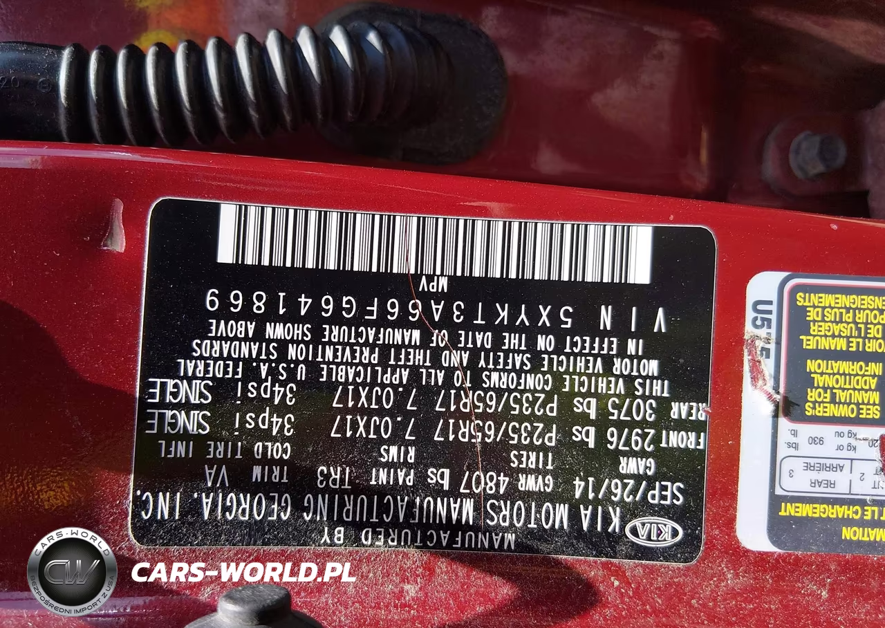 2015 Kia Sorento Lx VIN:5XYKT3A66FG641869 - 9