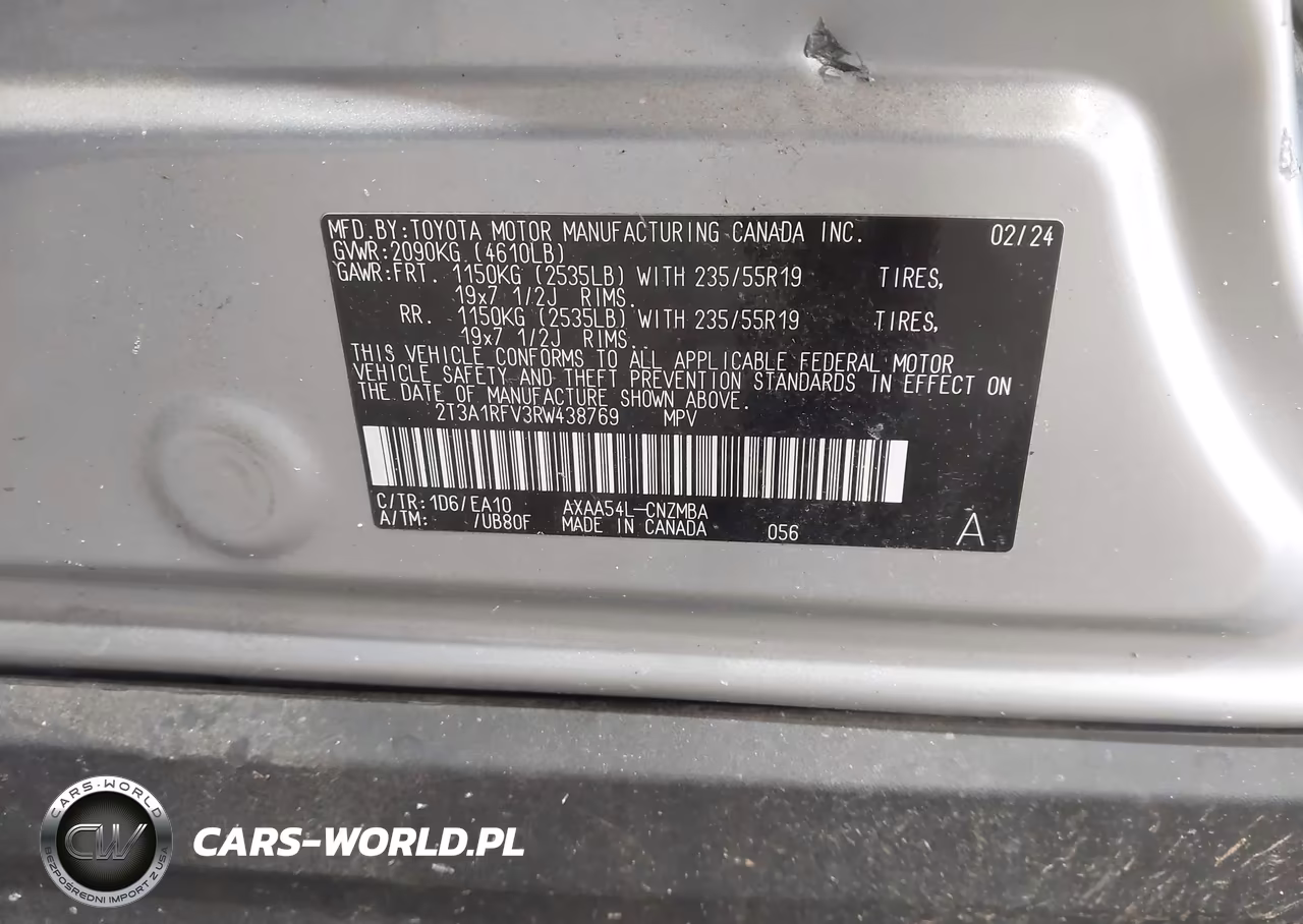 2024 Toyota Rav4 Xle Premium VIN:2T3A1RFV3RW438769 - 9