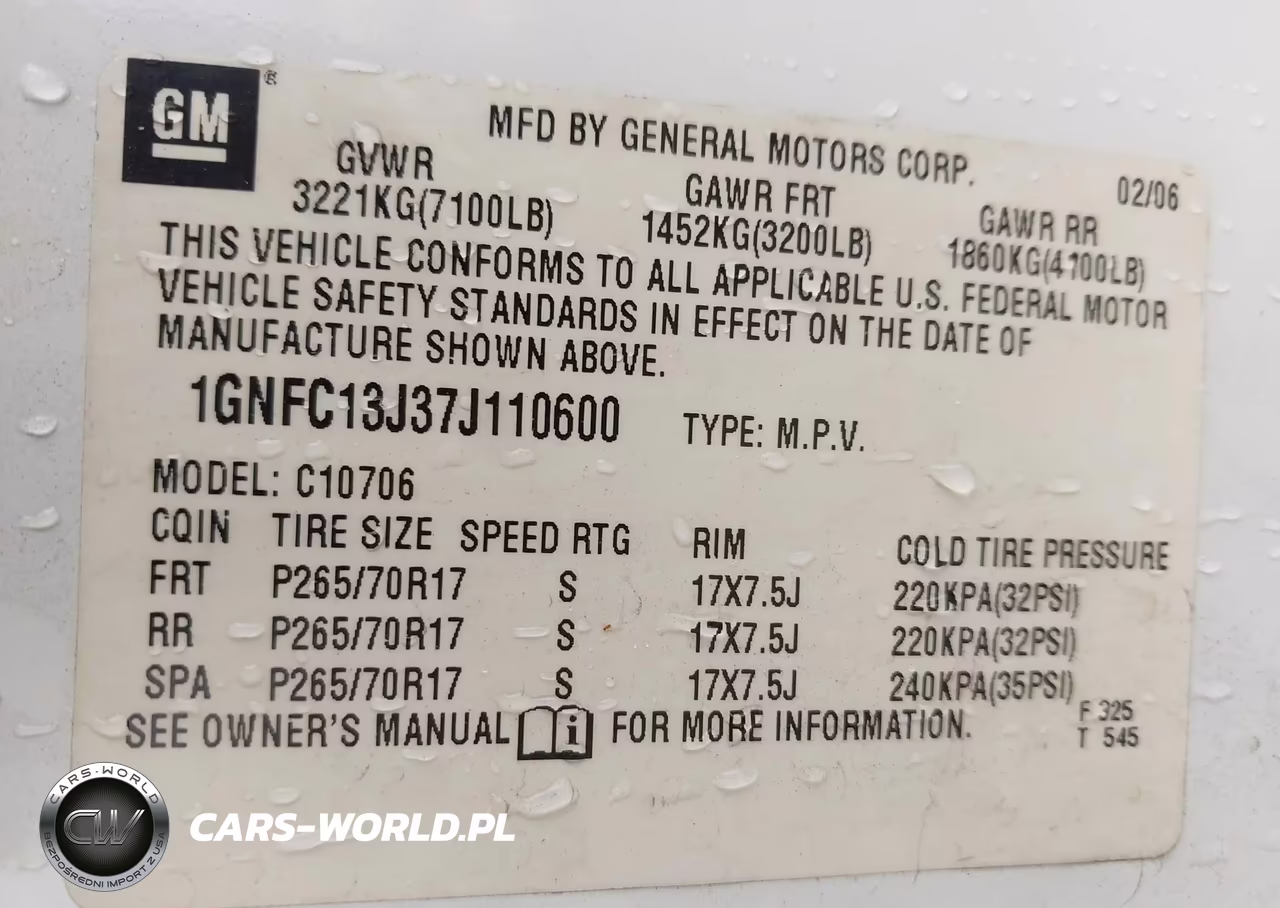 2007 Chevrolet Tahoe Lt VIN:1GNFC13J37J110600 - 9