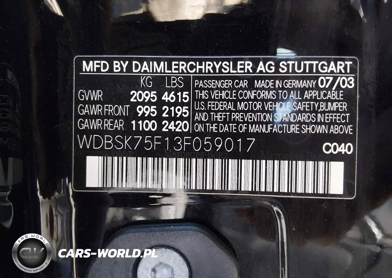 2003 Mercedes-Benz Sl 500 VIN:WDBSK75F13F059017 - 9