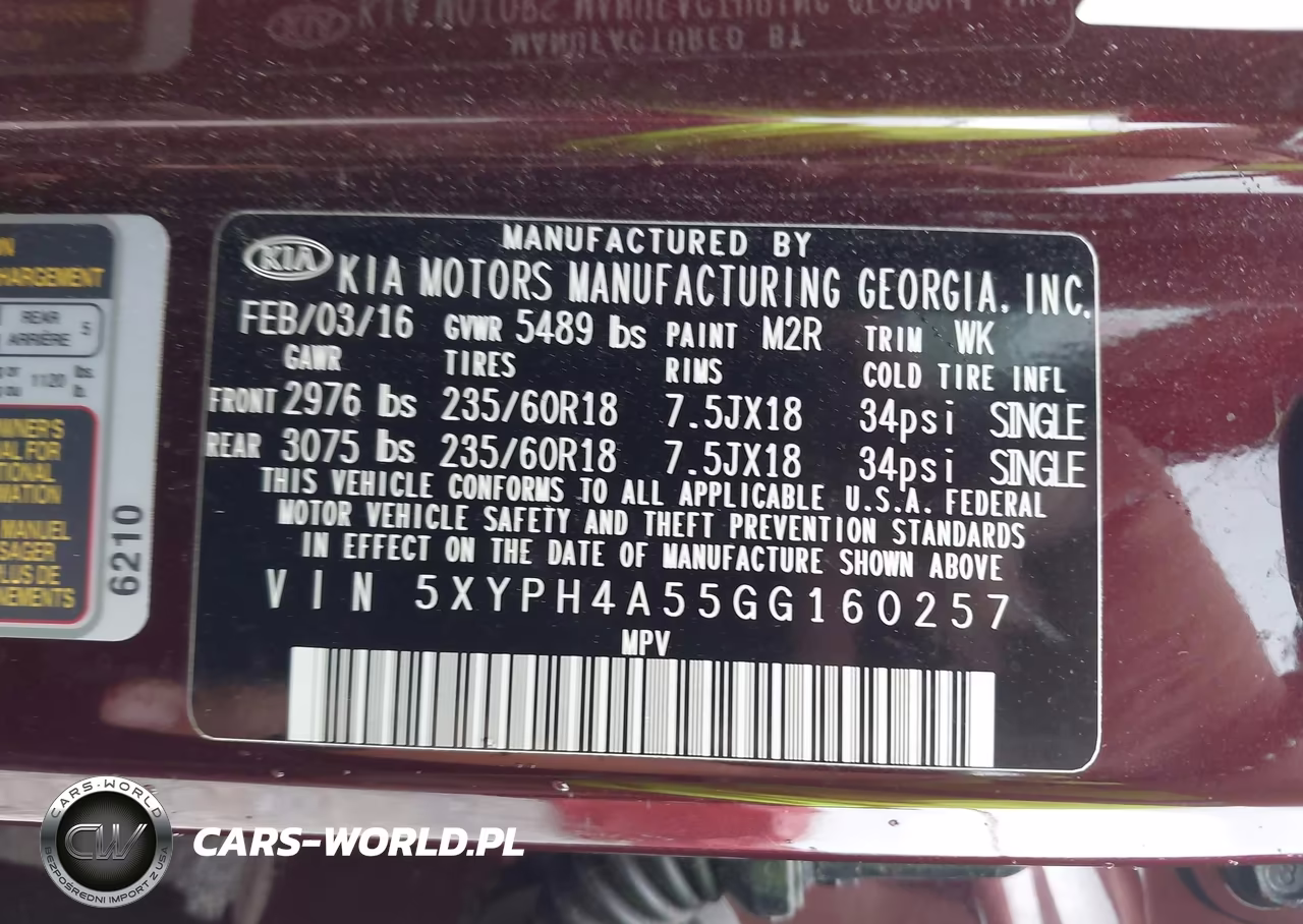2016 Kia Sorento 3.3L Ex VIN:5XYPH4A55GG160257 - 9