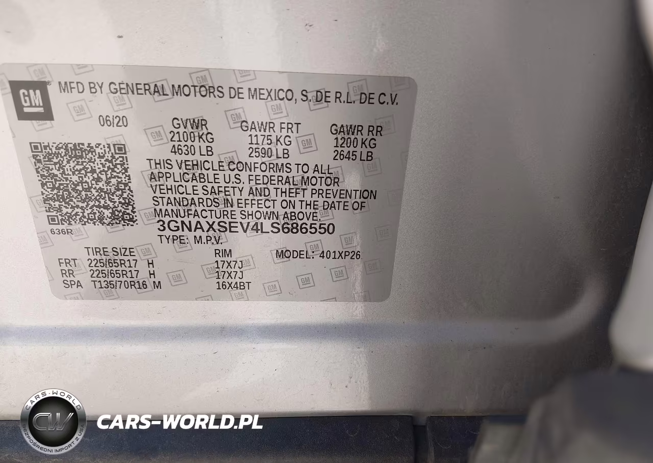 2020 Chevrolet Equinox Awd Ls VIN:3GNAXSEV4LS686550 - 9
