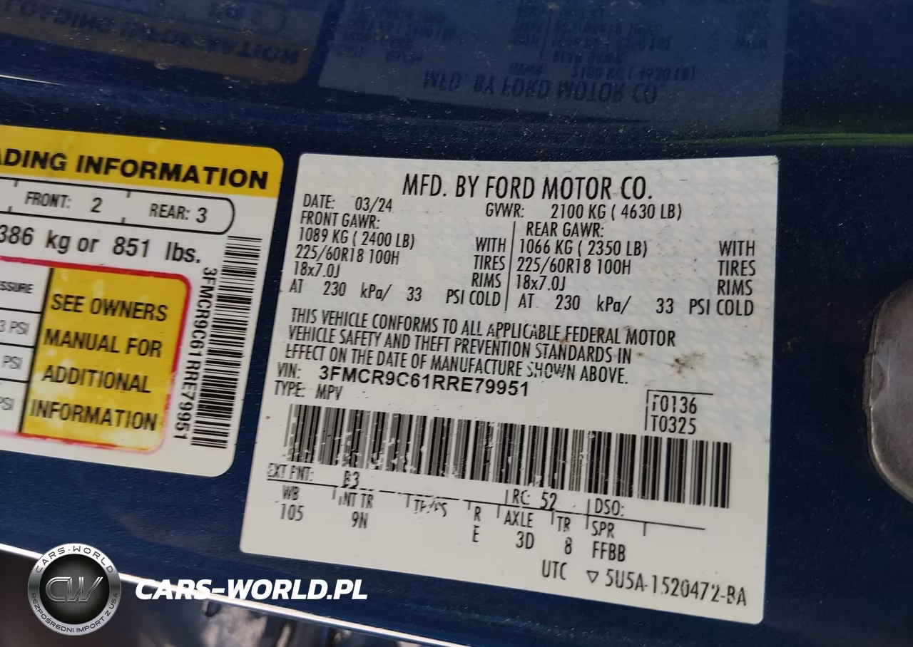 2024 Ford Bronco Sport Outer Banks VIN:3FMCR9C61RRE79951 - 9