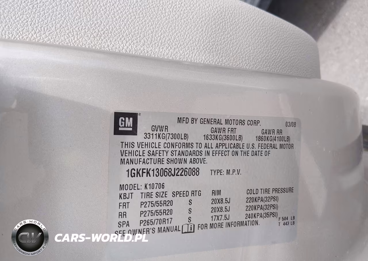 2008 GMC Yukon Slt VIN:1GKFK13068J226088 - 9