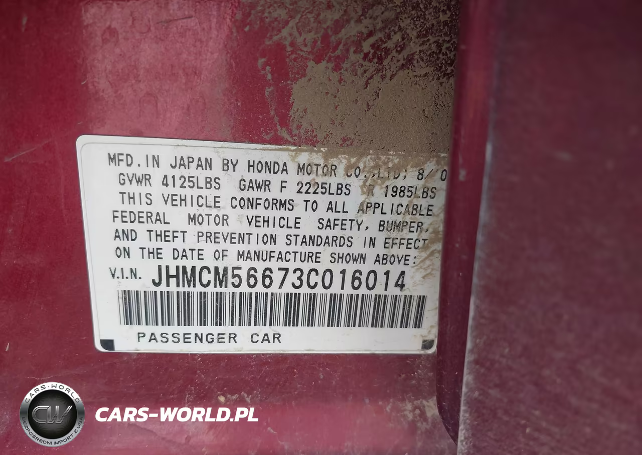 2003 Honda Accord Sdn Ex VIN:JHMCM56673C016014 - 9