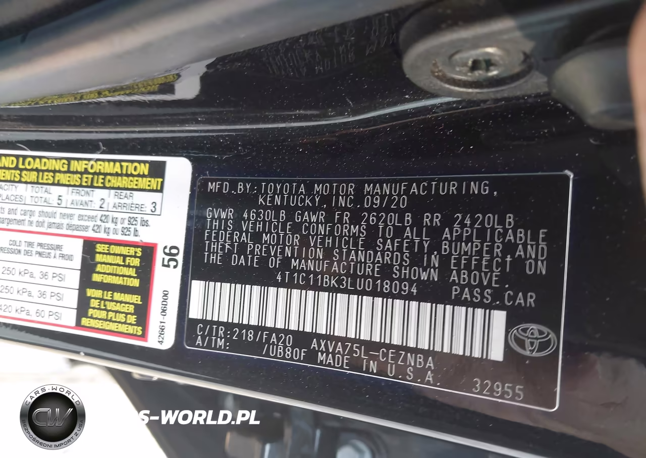 2020 Toyota Camry Le VIN:4T1C11BK3LU018094 - 9