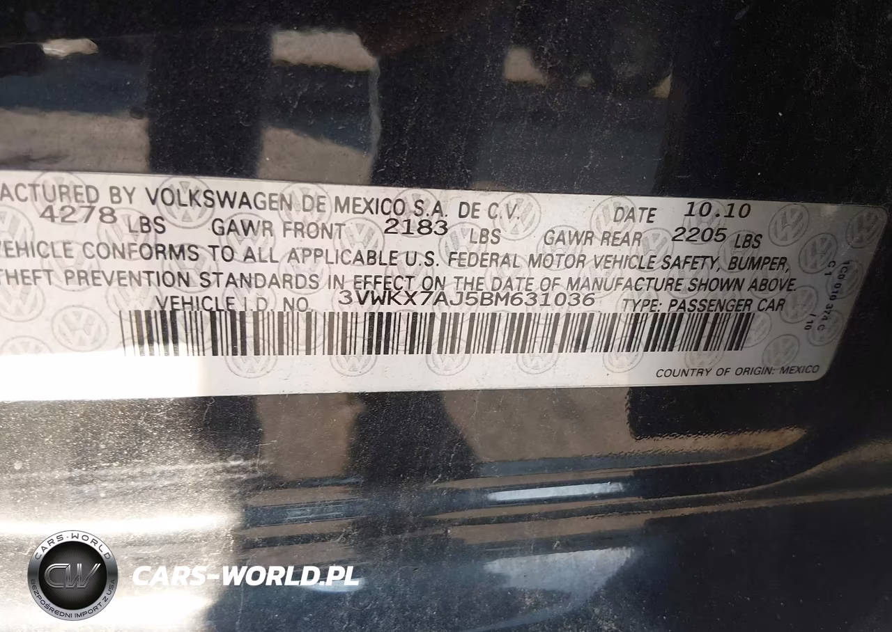 2011 Volkswagen Jetta Sportwagen 2.5L S VIN:3VWKX7AJ5BM631036 - 9
