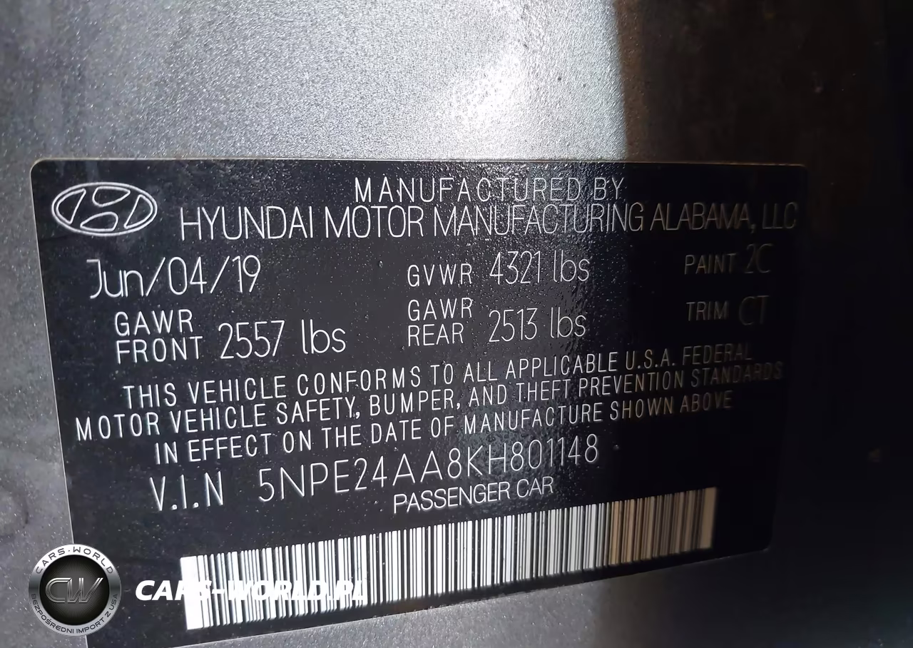 2019 Hyundai Sonata Eco VIN:5NPE24AA8KH801148 - 9