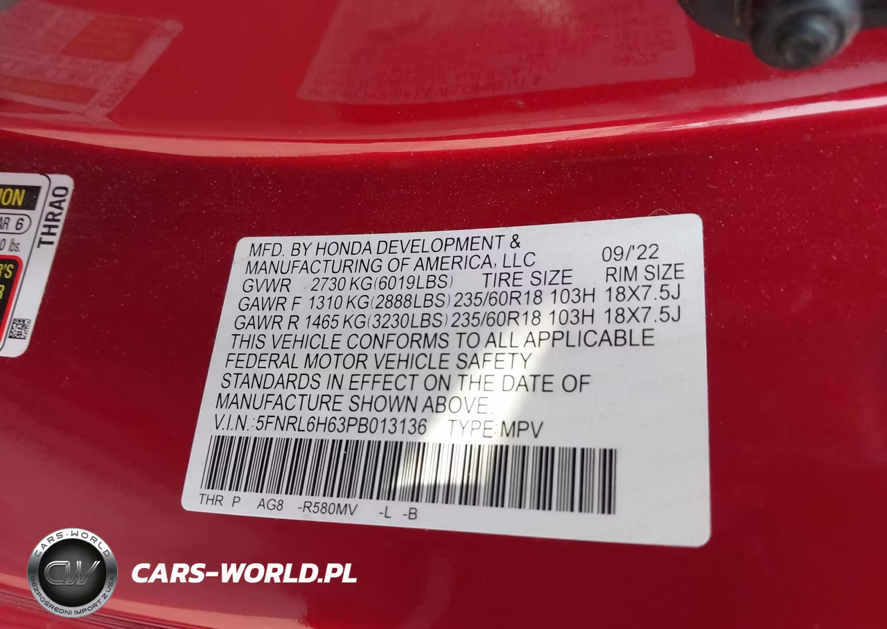 2023 Honda Odyssey Ex-L VIN:5FNRL6H63PB013136 - 9