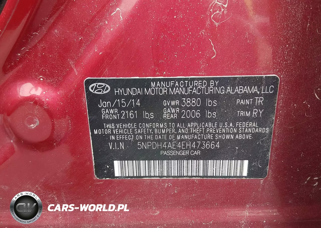 2014 Hyundai Elantra Limited VIN:5NPDH4AE4EH473664 - 9