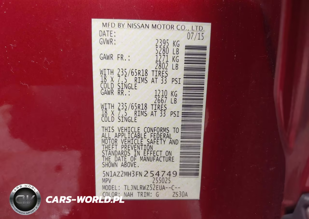 2015 Nissan Murano Sl VIN:5N1AZ2MH3FN254749 - 9