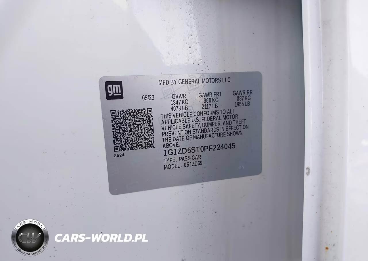 2023 Chevrolet Malibu Fwd 1Lt VIN:1G1ZD5ST0PF224045 - 9
