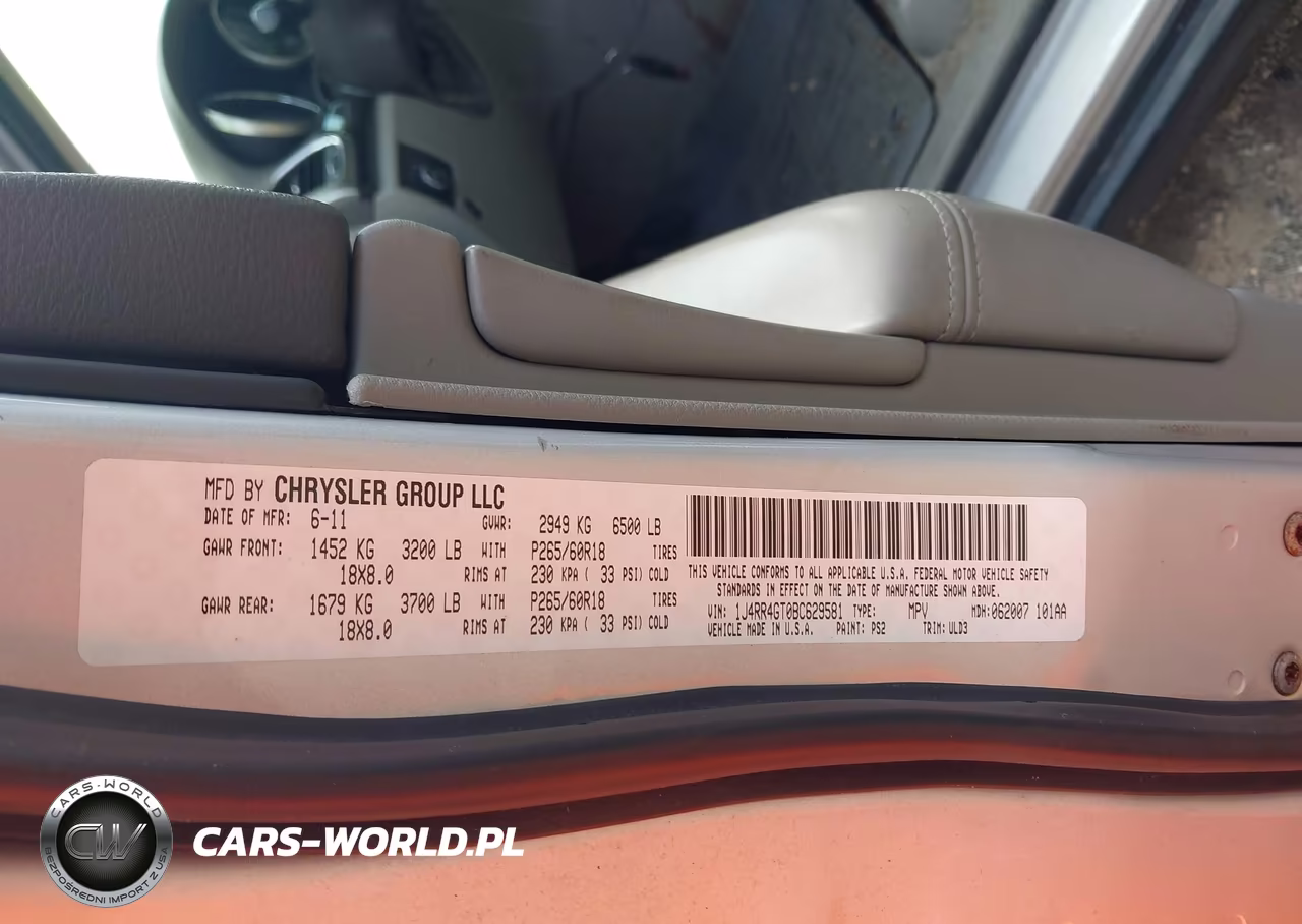 2011 Jeep Grand Cherokee Laredo VIN:1J4RR4GT0BC629581 - 9