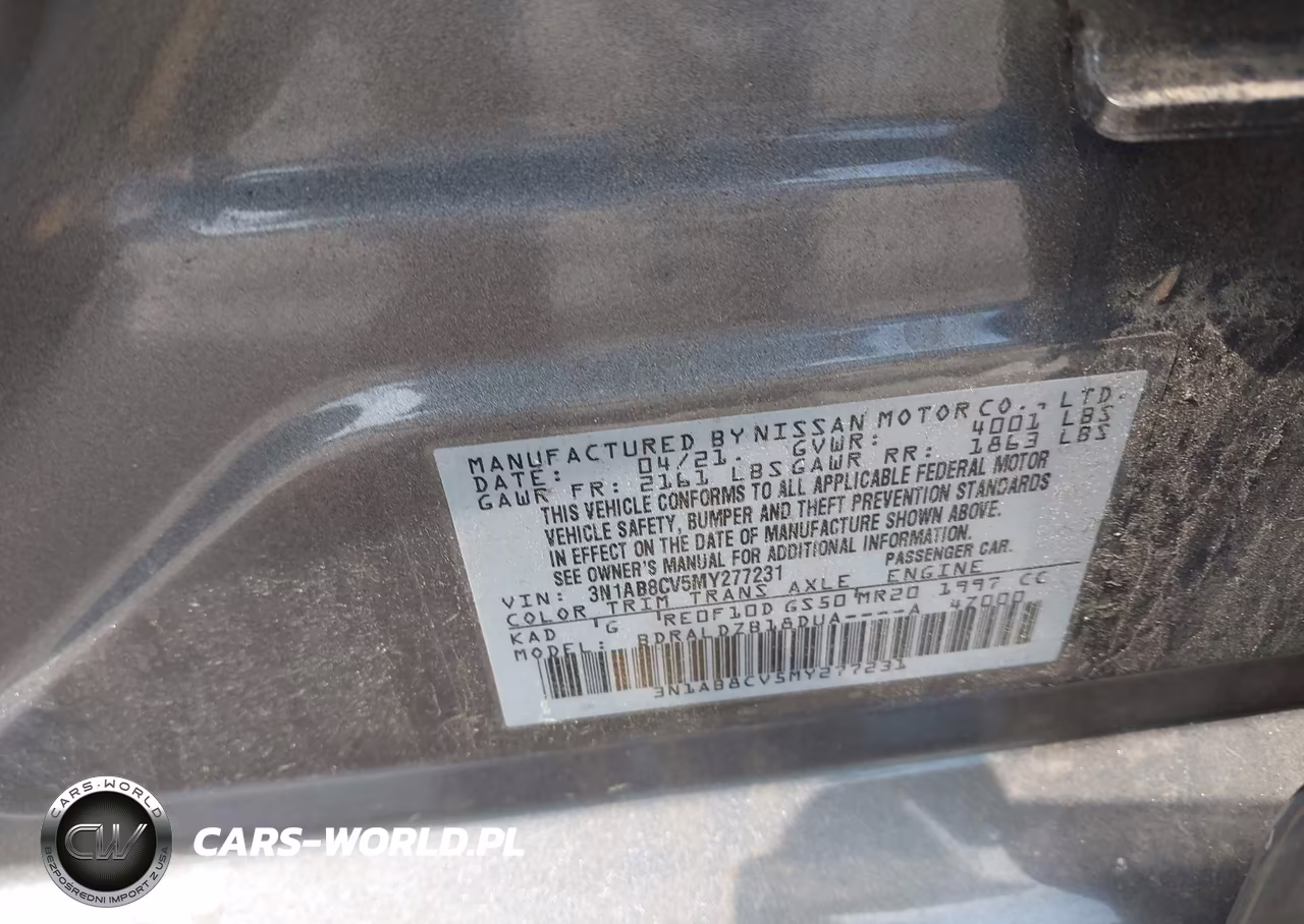 2021 Nissan Sentra Sv Xtronic Cvt VIN:3N1AB8CV5MY277231 - 9