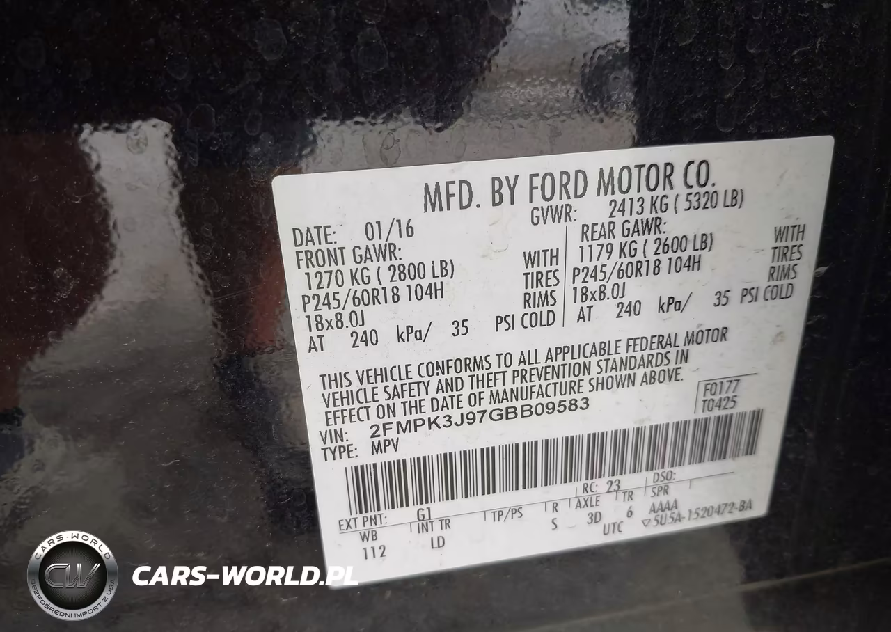 2016 Ford Edge Sel VIN:2FMPK3J97GBB09583 - 9