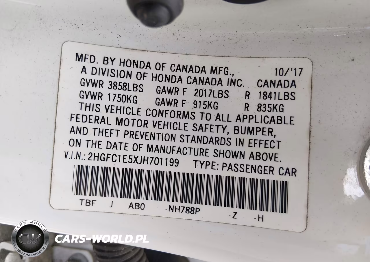 2018 Honda Civic Si VIN:2HGFC1E5XJH701199 - 9