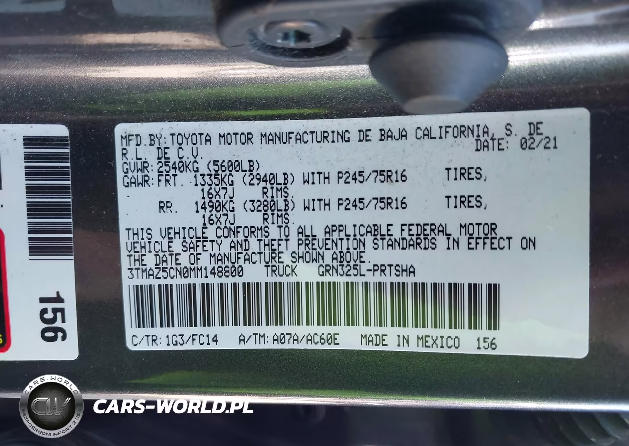 2021 Toyota Tacoma Sr5 V6 VIN:3TMAZ5CN0MM148800 - 9