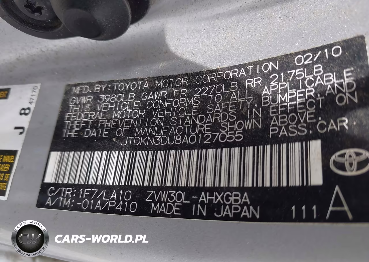 2010 Toyota Prius Iv VIN:JTDKN3DU8A0127055 - 9