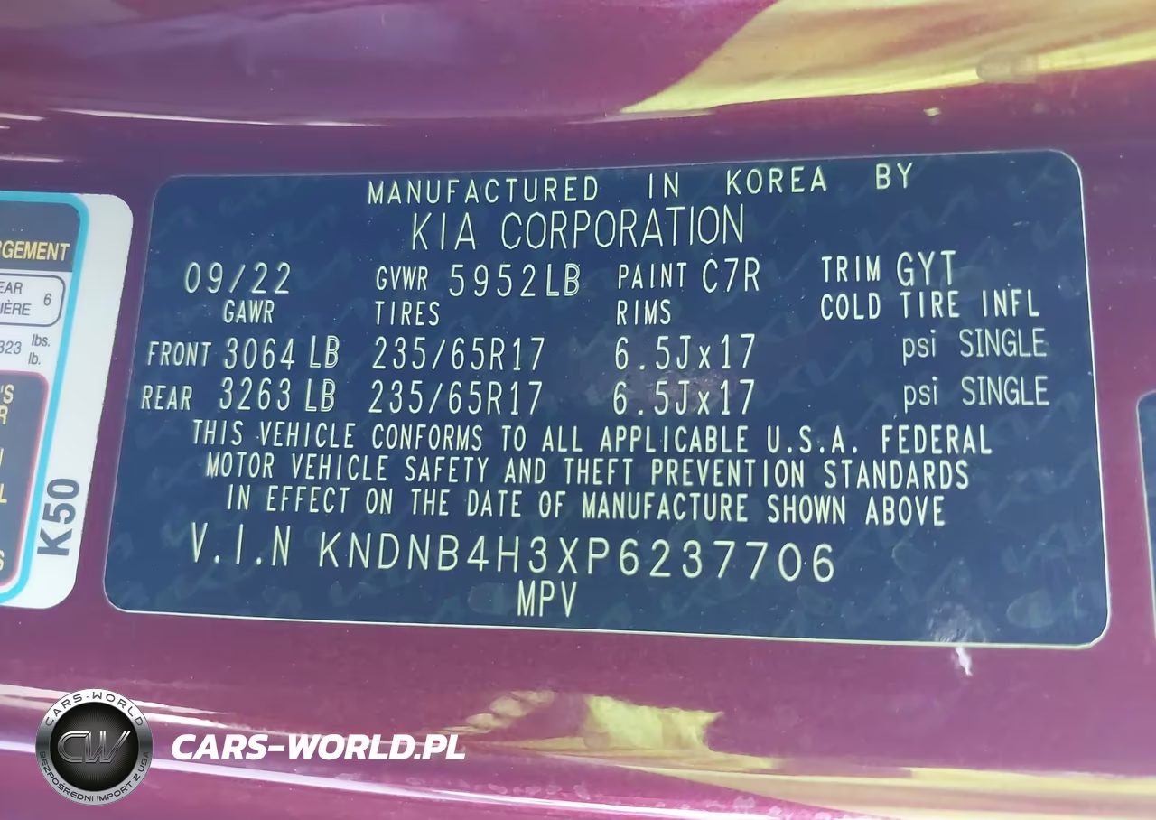 2023 Kia Carnival Mpv Lx Seat Package VIN:KNDNB4H3XP6237706 - 9