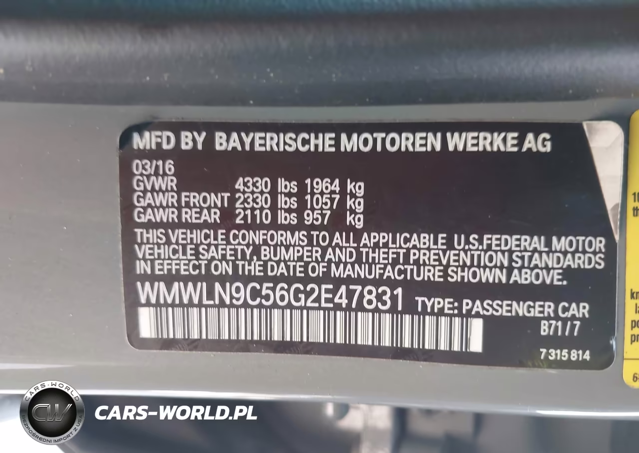 2016 Mini Clubman Cooper S VIN:WMWLN9C56G2E47831 - 9
