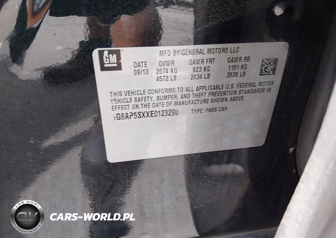 2014 Cadillac Cts Standard VIN:1G6AP5SXXE0123290 - 9