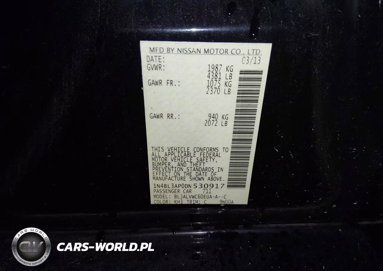 2013 Nissan Altima 3.5 Sl VIN:1N4BL3AP0DN530917 - 9