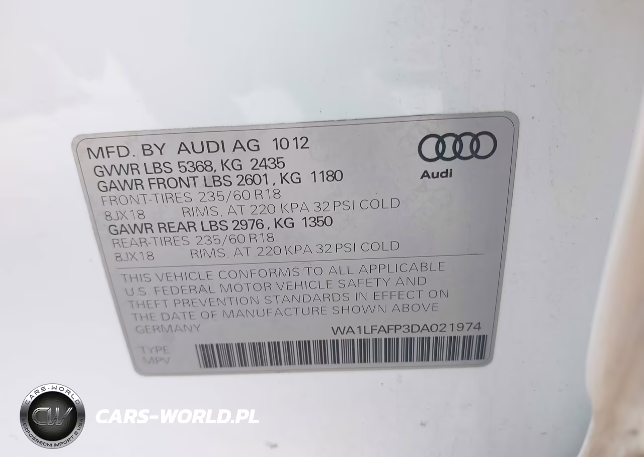 2013 Audi Q5 2.0T Premium VIN:WA1LFAFP3DA021974 - 9
