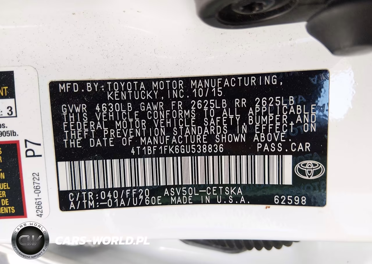 2016 Toyota Camry Se VIN:4T1BF1FK6GU538836 - 9