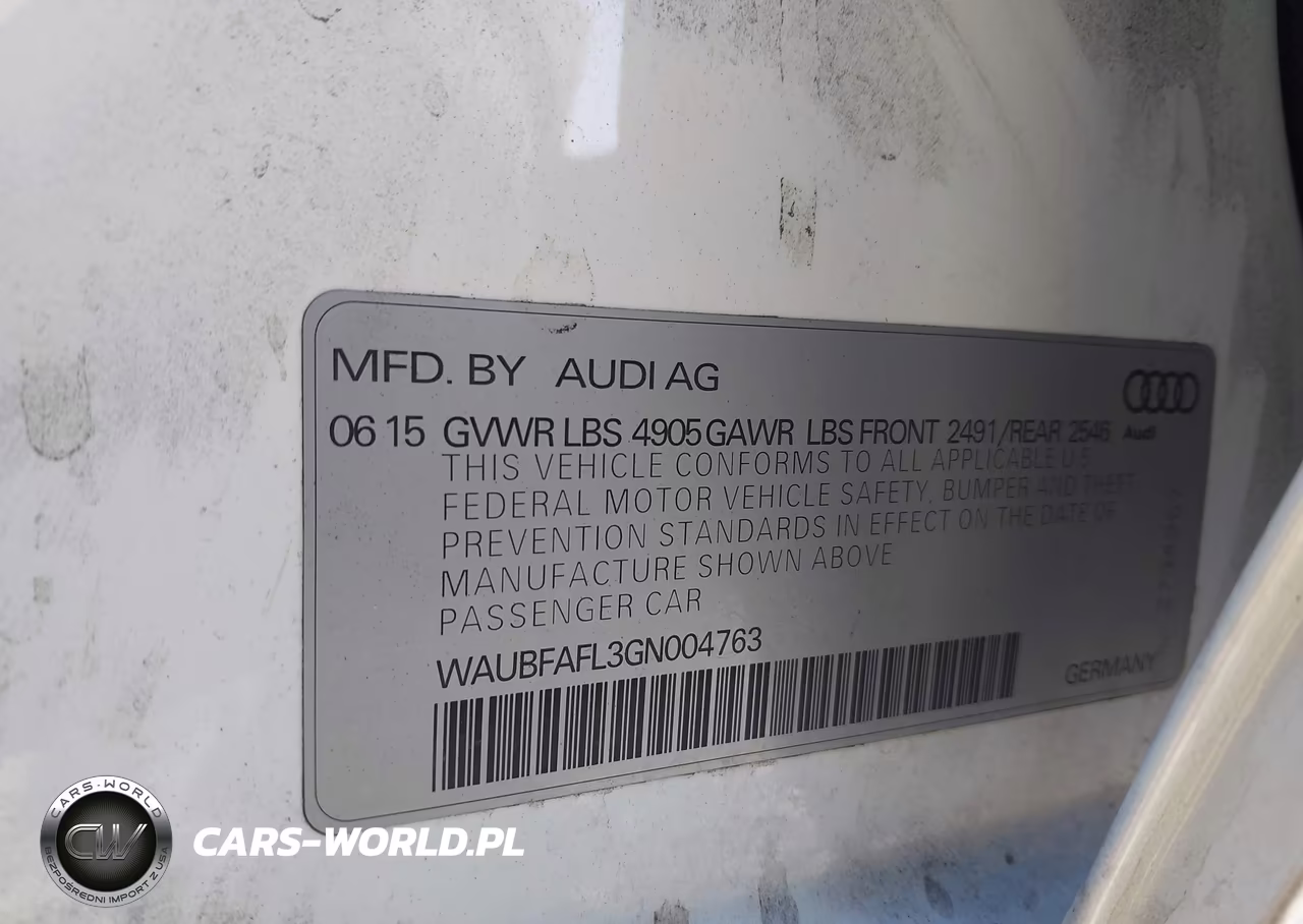 2016 Audi A4 Premium VIN:WAUBFAFL3GN004763 - 9