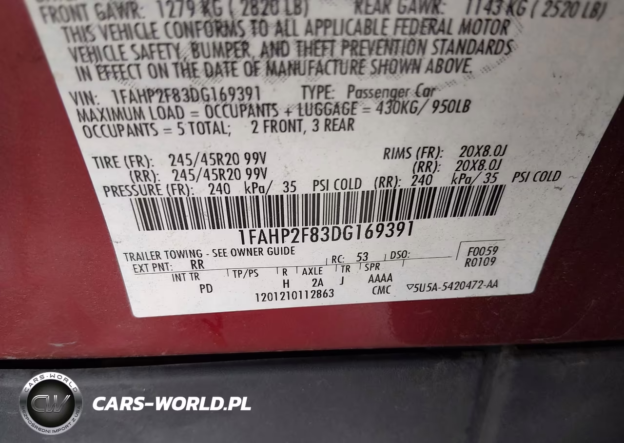 2013 Ford Taurus Limited VIN:1FAHP2F83DG169391 - 9