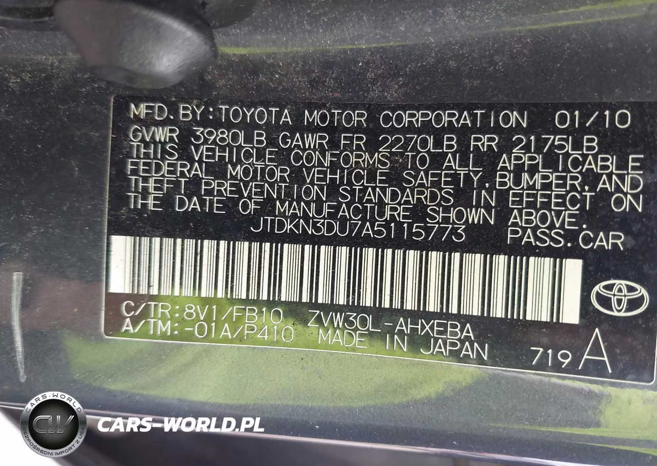 2010 Toyota Prius Iii VIN:JTDKN3DU7A5115773 - 9