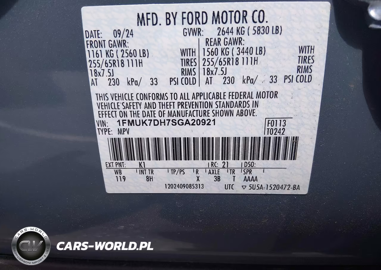 2025 Ford Explorer Active VIN:1FMUK7DH7SGA20921 - 9