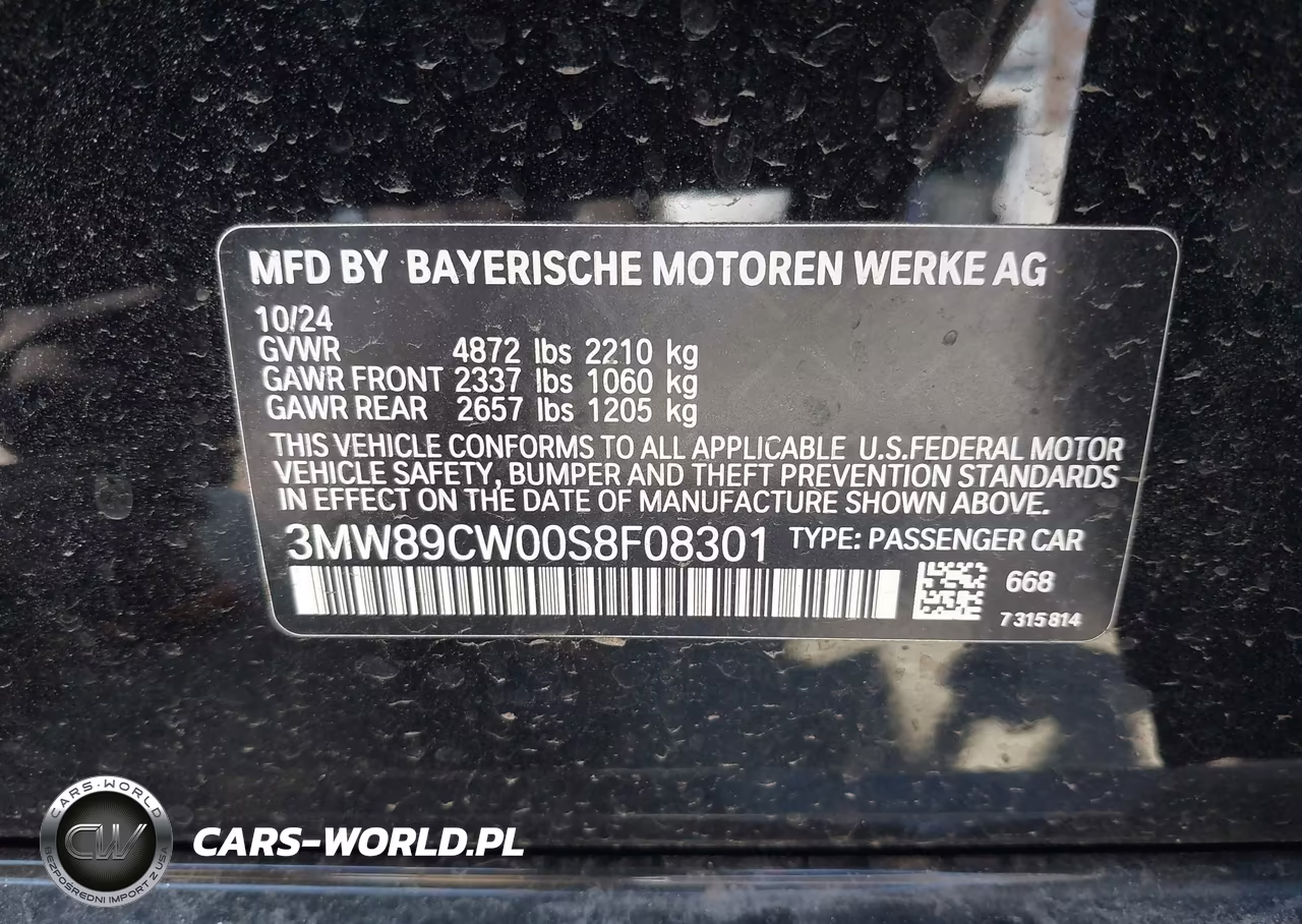 2025 BMW 330I xDrive VIN:3MW89CW00S8F08301 - 9