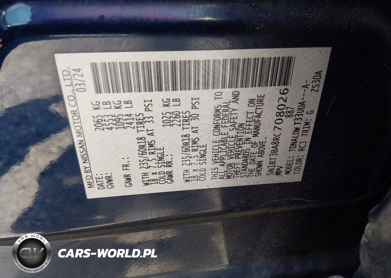 2024 Nissan Rogue Sv Fwd VIN:5N1BT3BA8RC708026 - 9