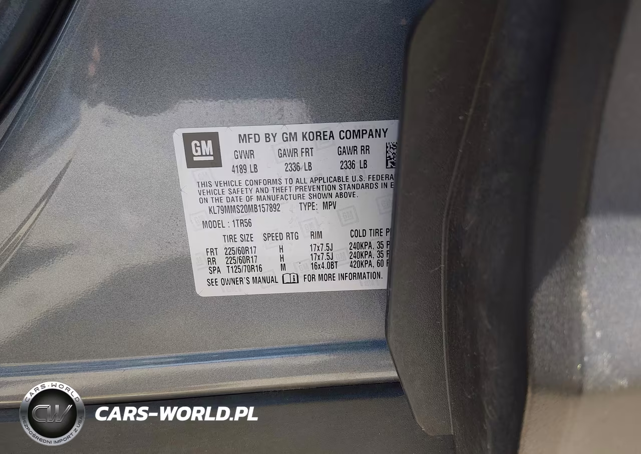 2021 Chevrolet Trailblazer Fwd Ls VIN:KL79MMS20MB157892 - 9