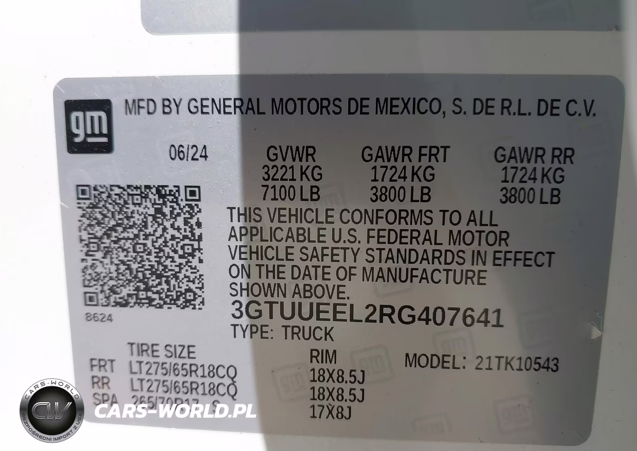 2024 GMC Sierra 1500 4Wd Short Box At4 VIN:3GTUUEEL2RG407641 - 9