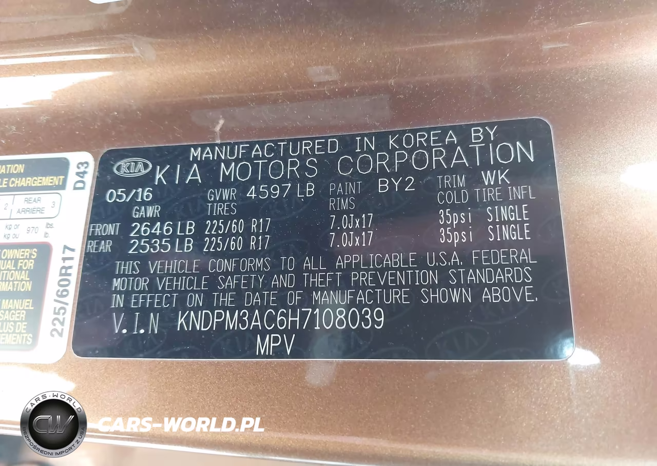 2017 Kia Sportage Lx VIN:KNDPM3AC6H7108039 - 9