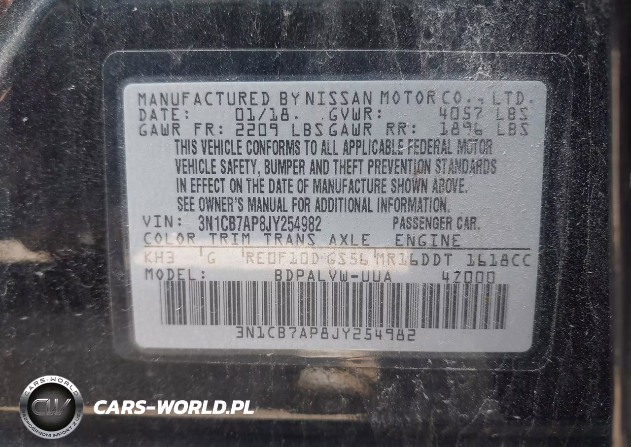 2018 Nissan Sentra Nismo VIN:3N1CB7AP8JY254982 - 9