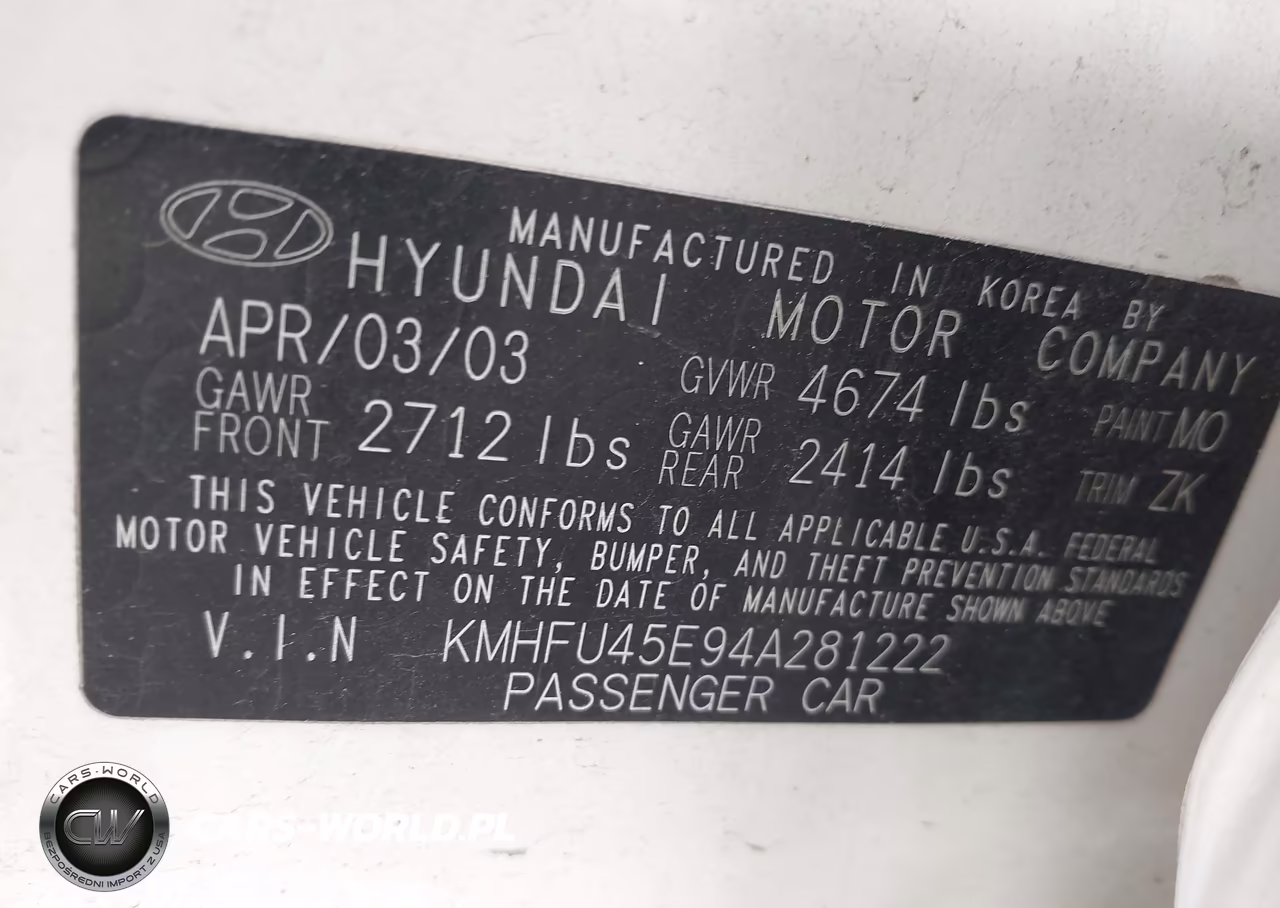 2004 Hyundai Xg350 L VIN:KMHFU45E94A281222 - 9