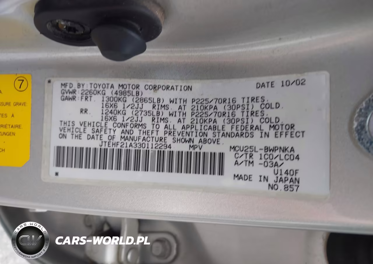 2003 Toyota Highlander Limited V6 VIN:JTEHF21A330112294 - 9