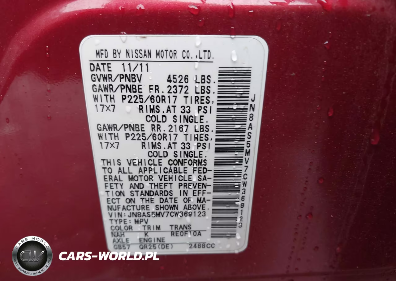 2012 Nissan Rogue Sv VIN:JN8AS5MV7CW369123 - 9
