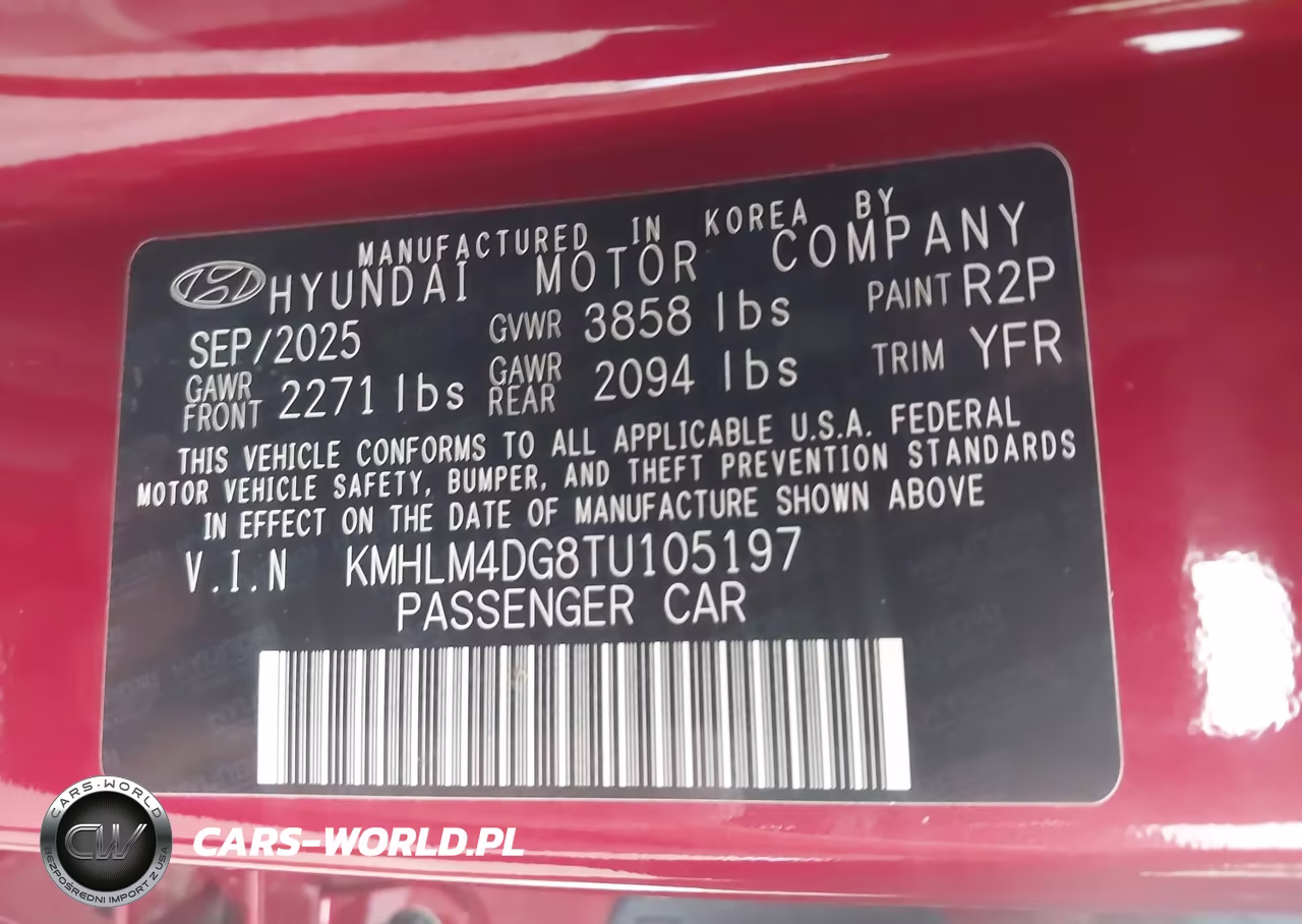 2026 Hyundai Elantra Sel Sport VIN:KMHLM4DG8TU105197 - 9