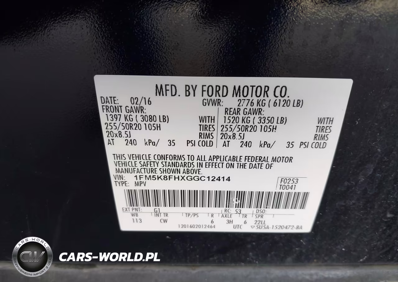 2016 Ford Explorer Limited VIN:1FM5K8FHXGGC12414 - 9